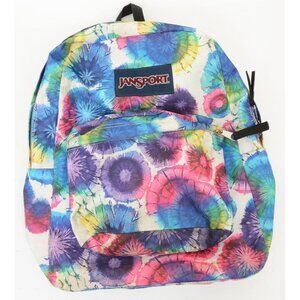 Jansport Tie-Dye Colorful Pink Purple Backpack Travel School Laptop